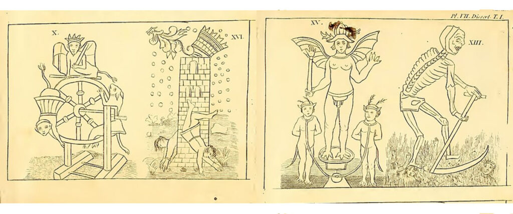 Skizzen zum Deck Tarot de Gébelin