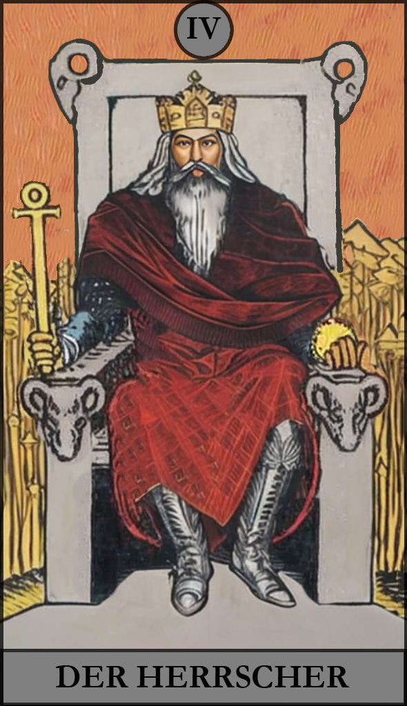 Hauptansicht des "Der Herrscher" Tarot-Karten