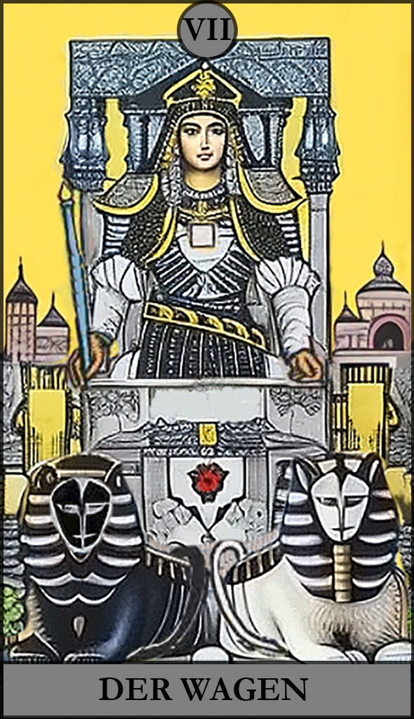 Hauptansicht des "Der Wagen" Tarot-Karten