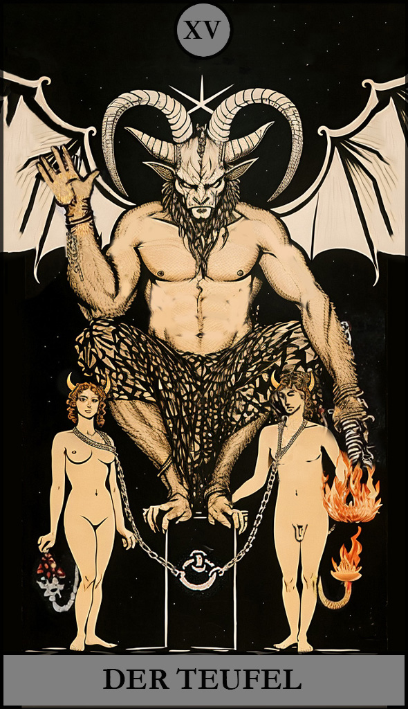 Hauptansicht des "Der Teufel" Tarot-Karten