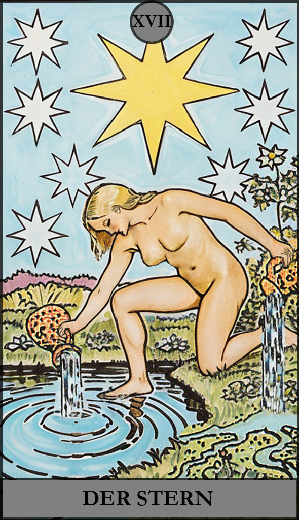 Hauptansicht des "Der Stern" Tarot-Karten