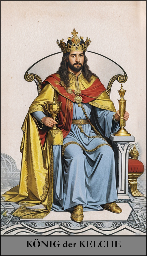 Hauptansicht des 'König der Kelche' Tarot-Karten